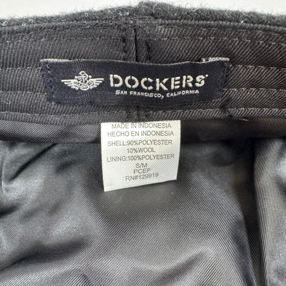 Dockers Mens Newsboy Charcoal Wool Blend Ivy Flat Cap Hat Size S/M 45DK080045 - Picture 2 of 7